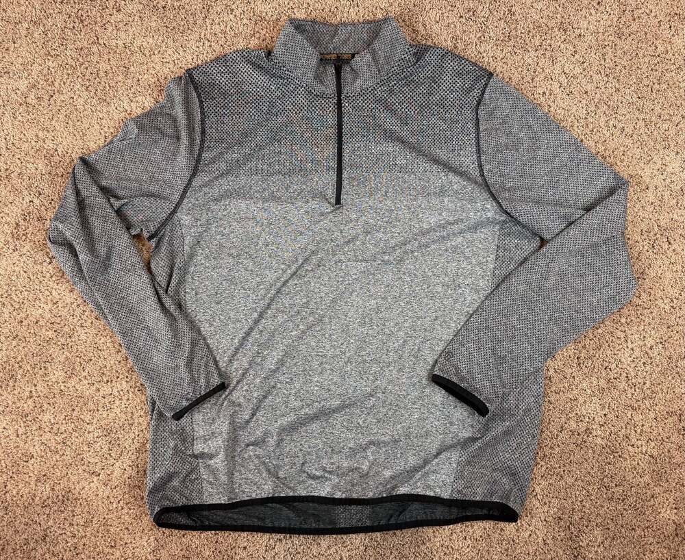 C9 Champion Power Core Gray Jacquard Training Quarter Zip Pullover Men's XL